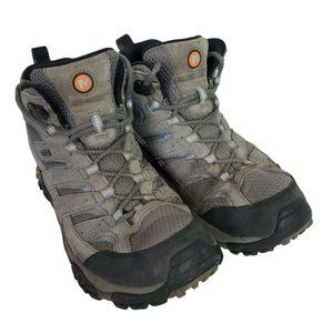 Merrell Moab 2 Boots Womens Size 9.5 Mid Granite Lace Up Hiking Outdoors